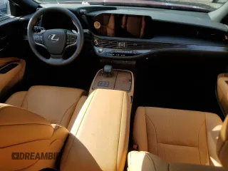 2024 Lexus LS with VIN JTHD51FF8R5019933, listed as a Copart auction lot 47105615 with 890 mi miles and Salvage Title. Bid and sale history available at carsss.com. Image 8.