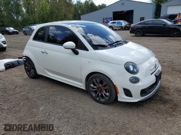 2015 FIAT 500 Turbo with VIN 3C3CFFHH3FT507502, listed as a Copart auction lot 69024104 with 184,468 mi miles and Salvage Title. Bid and sale history available at carsss.com. Image 4.