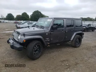 2018 Jeep Wrangler JK Unlimited Sahara with VIN 1C4HJWEG7JL909023, listed as a Copart auction lot 72774404 with 106,801 mi miles and Salvage Title. Bid and sale history available at carsss.com. Image 1.