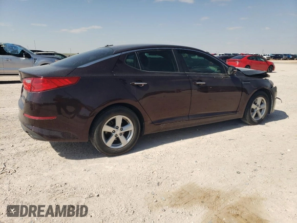 2014 Kia Optima LX with VIN 5XXGM4A76EG337882, listed as a Copart auction lot 53043565 with 98,142 mi miles and Salvage Title. Bid and sale history available at carsss.com. Image 3.
