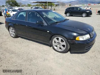 2002 Audi S4 with VIN WAURD68D82A001090, listed as a Copart auction lot 53684755 with 173,260 mi miles and Clean Title. Bid and sale history available at carsss.com. Image 4.