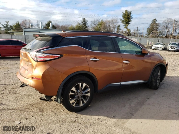 2015 Nissan Murano Platinum with VIN 5N1AZ2MH0FN287093, listed as a Copart auction lot 43583183 with 105,554 mi miles. Bid and sale history available at carsss.com. Image 3.