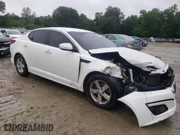 2014 Kia Optima LX with VIN KNAGM4A70E5494065, listed as a Copart auction lot 59100255 with 126,983 mi miles and Salvage title. Bid and sale history available at DreamBid. Image 4.