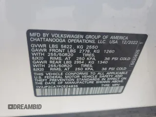 2023 Volkswagen Atlas SE with VIN 1V2JP2CA7PC524835, listed as a Copart auction lot 44734285 with 23,947 mi miles and Salvage title. Bid and sale history available at DreamBid. Image 15.