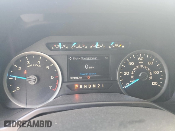 2017 Ford F-150 XL with VIN 1FTEW1CP8HFA07340, listed as a Copart auction lot 46531275 with 97,608 mi miles and Salvage Title. Bid and sale history available at carsss.com. Image 9.