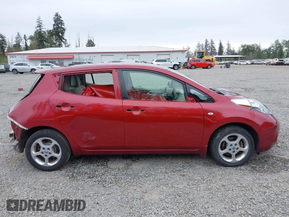 2012 Nissan LEAF SL with VIN JN1AZ0CP7CT026409, listed as a IAAI auction lot 42127666 with 55,306 mi miles and . Bid and sale history available at DreamBid. Image 14.