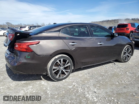 2016 Nissan Maxima S with VIN 1N4AA6AP1GC380769, listed as a Copart auction lot 50145845 with 80,352 mi miles and Salvage Title. Bid and sale history available at DreamBid. Image 3.
