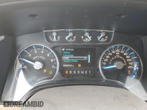 2012 Ford F-150 XL with VIN 1FTFW1EF5CFA30821, listed as a Copart auction lot 47617535 with 185,605 mi miles and Salvage title. Bid and sale history available at DreamBid. Image 9.