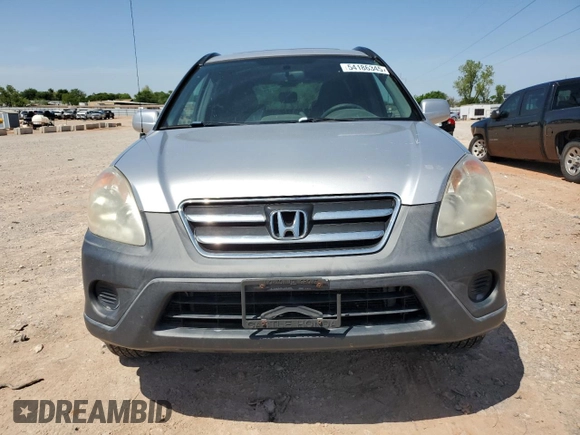 2005 Honda CR-V EX with VIN JHLRD78865C007851, listed as a Copart auction lot 54186345 with 217,596 mi miles and Clean Title. Bid and sale history available at carsss.com. Image 5.