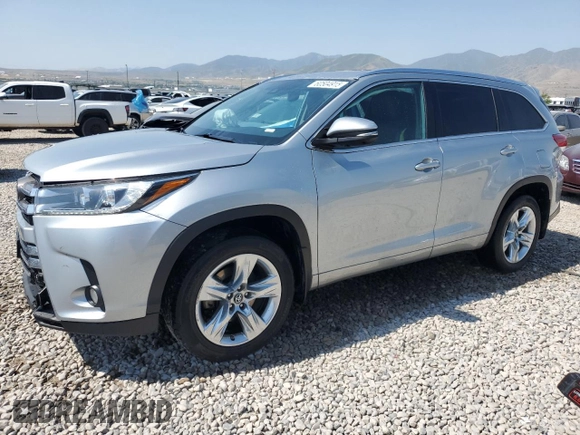 2018 Toyota Highlander Limited with VIN 5TDDZRFH9JS892062, listed as a Copart auction lot 60504915 with 108,059 mi miles and Salvage title. Bid and sale history available at DreamBid. Image 1.