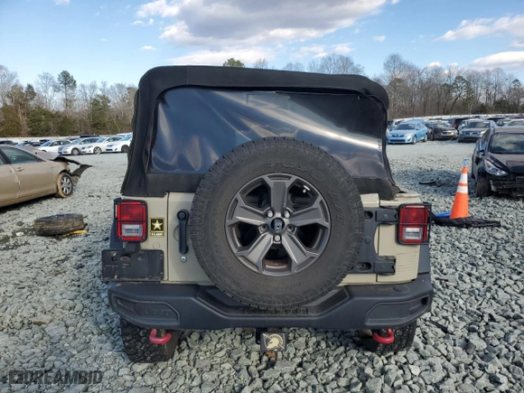 2018 Jeep Wrangler JK Unlimited Rubicon with VIN 1C4BJWFG7JL832917, listed as a Copart auction lot 88866165 with 83,598 mi miles and Salvage Title. Bid and sale history available at carsss.com. Image 6.