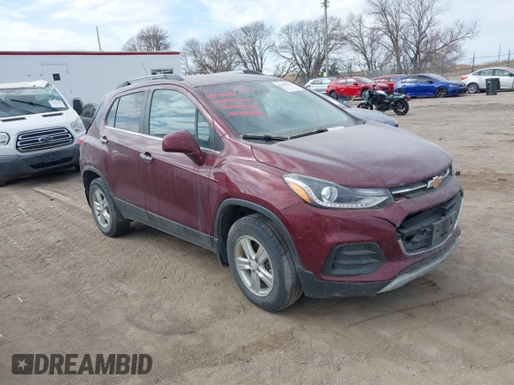 2017 Chevrolet Trax LT with VIN 3GNCJPSB5HL262068, listed as a IAAI auction lot 41904657 with 132,559 mi miles. Bid and sale history available at carsss.com. Image 1.