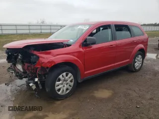 2015 Dodge Journey SE z VIN 3C4PDCAB8FT708285, wystawiony jako Copart lot #45187045 z przebiegiem Nie podano mil oraz Szkoda całkowita • Salvage title. Historia ofert i sprzedaży dostępna na DreamBid. Obrazek 1.