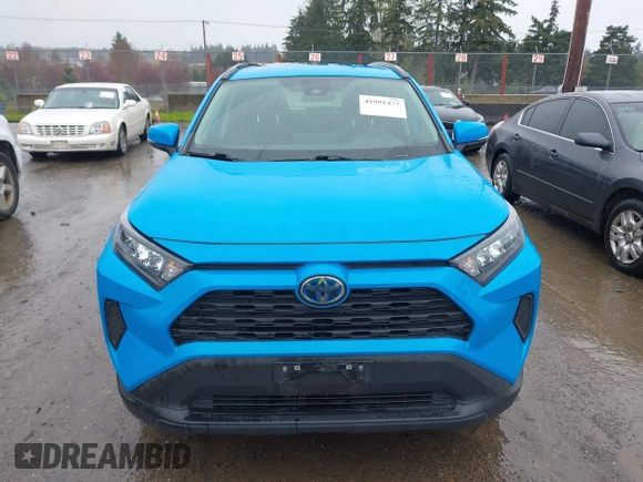 2021 Toyota RAV4 Hybrid LE with VIN 2T3MWRFV4MW117783, listed as a IAAI auction lot 41991477 with 39,675 mi miles. Bid and sale history available at carsss.com. Image 12.
