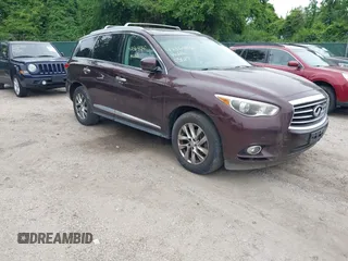 2013 Infiniti JX35 z VIN 5N1AL0MMXDC306339, wystawiony jako IAAI lot #42364060 z przebiegiem 237 711 mil mil oraz . Historia ofert i sprzedaży dostępna na DreamBid. Obrazek 1.