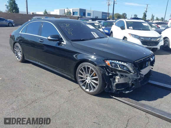 2016 Mercedes-Benz S 550 with VIN WDDUG8CB6GA236557, listed as a IAAI auction lot 41555225 with 128,008 mi miles and . Bid and sale history available at carsss.com. Image 1.