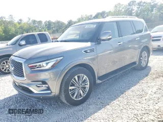 2018 Infiniti QX80 z VIN JN8AZ2NC7J9440940, wystawiony jako Copart lot #53384735 z przebiegiem 57 875 mil mil oraz Czysty tytuł • Clean title. Historia ofert i sprzedaży dostępna na DreamBid. Obrazek 1.