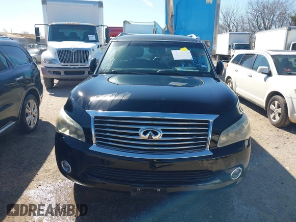 2012 Infiniti QX56 8-passenger with VIN JN8AZ2ND1C9715889, listed as a IAAI auction lot 41440893 with 221,212 mi miles and . Bid and sale history available at DreamBid. Image 13.