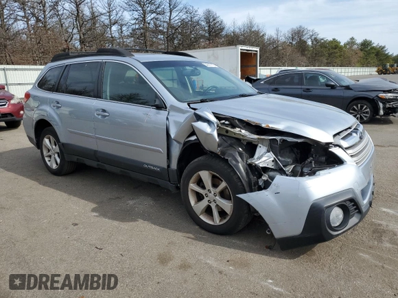 2013 Subaru Outback Premium with VIN 4S4BRBGC2D3309236, listed as a Copart auction lot 54017115 with 108,038 mi miles and Salvage Title. Bid and sale history available at carsss.com. Image 4.