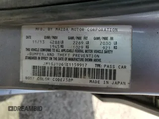 2014 Mazda 6 i Sport with VIN JM1GJ1U6XE1159917, listed as a Copart auction lot 52995325 with 97,652 mi miles and Salvage Title. Bid and sale history available at DreamBid. Image 12.