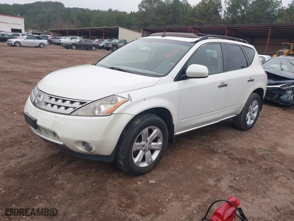 2007 Nissan Murano S with VIN JN8AZ08W17W631290, listed as a IAAI auction lot 41626192 with 213,845 mi miles. Bid and sale history available at carsss.com. Image 2.