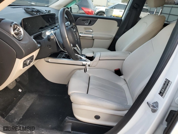 2020 Mercedes-Benz GLB with VIN W1N4M4HB5LW070803, listed as a Copart auction lot 48748615 with 57,499 mi miles and Salvage Title. Bid and sale history available at carsss.com. Image 7.