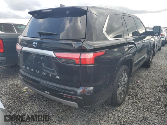 2023 Toyota Sequoia SR5 with VIN 7SVAAAAA5PX001618, listed as a Copart auction lot 74738914 with 27,668 mi miles and Salvage Title. Bid and sale history available at carsss.com. Image 3.