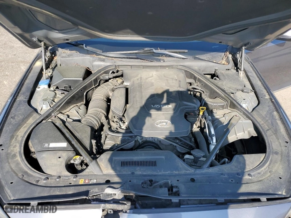 2015 Hyundai Genesis 3.8L with VIN KMHGN4JEXFU073486, listed as a Copart auction lot 52023875 with 94,586 mi miles and Salvage Title. Bid and sale history available at carsss.com. Image 11.