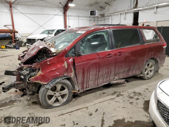 2013 Toyota Sienna LE AAS with VIN 5TDKK3DC6DS403475, listed as a Copart auction lot 42378895 with Not Provided miles and Non Repairable. Bid and sale history available at DreamBid. Image 1.