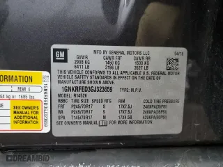 2016 Chevrolet Traverse LS with VIN 1GNKRFED3GJ323659, listed as a Copart auction lot 85879554 with 0 mi miles and Clean Title. Bid and sale history available at carsss.com. Image 13.