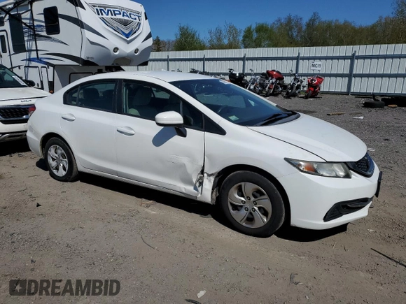 2014 Honda Civic Sedan LX with VIN 2HGFB2F57EH509316, listed as a Copart auction lot 55351175 with 180,061 mi miles and Clean Title. Bid and sale history available at carsss.com. Image 4.