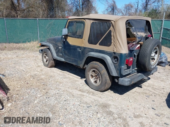 1997 Jeep Wrangler Sport with VIN 1J4FY19S1VP426589, listed as a IAAI auction lot 41865628 with 171,770 mi miles and . Bid and sale history available at DreamBid. Image 3.