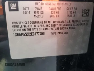 2014 Cadillac CTS RWD z VIN 1G6AP5SX2E0177456, wystawiony jako Copart lot #57503575 z przebiegiem 173 868 mil mil oraz Szkoda całkowita • Salvage title. Historia ofert i sprzedaży dostępna na DreamBid. Obrazek 12.