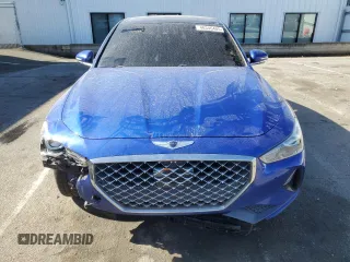 2019 Genesis G70 Advanced with VIN KMTG34LE2KU017061, listed as a Copart auction lot 46346405 with 95,592 mi miles and Salvage title. Bid and sale history available at DreamBid. Image 5.