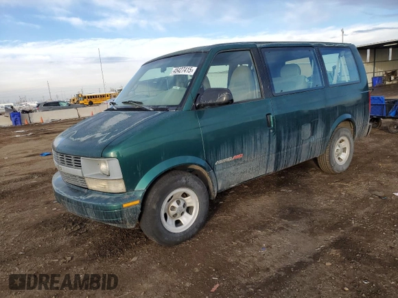 1999 Chevrolet Astro with VIN 1GNEL19W8XB101139, listed as a Copart auction lot 45427415 with 140,850 mi miles and Salvage Title. Bid and sale history available at carsss.com. Image 1.