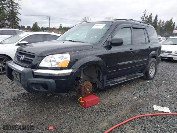 2004 Honda Pilot EX with VIN 2HKYF18674H585328, listed as a IAAI auction lot 41688735 with 214,194 mi miles. Bid and sale history available at carsss.com. Image 17.