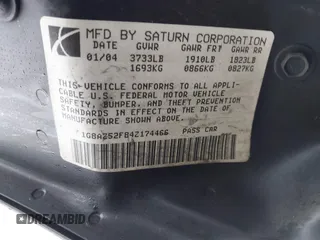 2004 Saturn ION ION 2 z VIN 1G8AZ52F84Z174466, wystawiony jako IAAI lot #41405435 z przebiegiem 267 397 mil mil oraz . Historia ofert i sprzedaży dostępna na DreamBid. Obrazek 9.