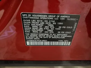 2023 Volkswagen Atlas SEL R-Line Black with VIN 1V2SR2CA7PC516507, listed as a Copart auction lot 51836145 with 29,291 mi miles and Salvage title. Bid and sale history available at DreamBid. Image 15.