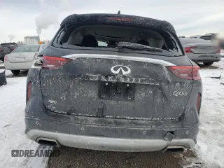 2021 Infiniti QX50 Luxe with VIN 3PCAJ5BB0MF114729, listed as a Copart auction lot 45932295 with Not Provided miles and Salvage Title. Bid and sale history available at DreamBid. Image 6.