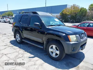 2005 Nissan Xterra SE with VIN 5N1AN08W75C636107, listed as a IAAI auction lot 42592303 with 211,636 mi miles and . Bid and sale history available at DreamBid. Image 1.