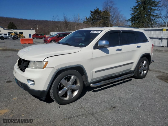 2012 Jeep Grand Cherokee Overland with VIN 1C4RJFCG4CC175502, listed as a Copart auction lot 48452945 with 157,267 mi miles and Salvage Title. Bid and sale history available at carsss.com. Image 1.