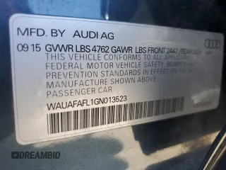 2016 Audi A4 Premium with VIN WAUAFAFL1GN013523, listed as a Copart auction lot 48074235 with 61,787 mi miles and Salvage Title. Bid and sale history available at carsss.com. Image 13.