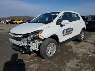 2022 Chevrolet Trax LS with VIN KL7CJNSM9NB504966, listed as a Copart auction lot 46585695 with 75,595 mi miles and Salvage Title. Bid and sale history available at carsss.com. Image 1.