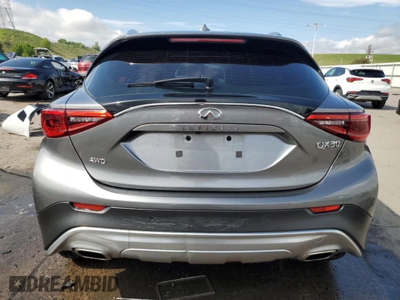 2017 Infiniti QX30 Premium with VIN SJKCH5CR3HA028570, listed as a Copart auction lot 59897525 with 75,214 mi miles and Salvage title. Bid and sale history available at DreamBid. Image 6.