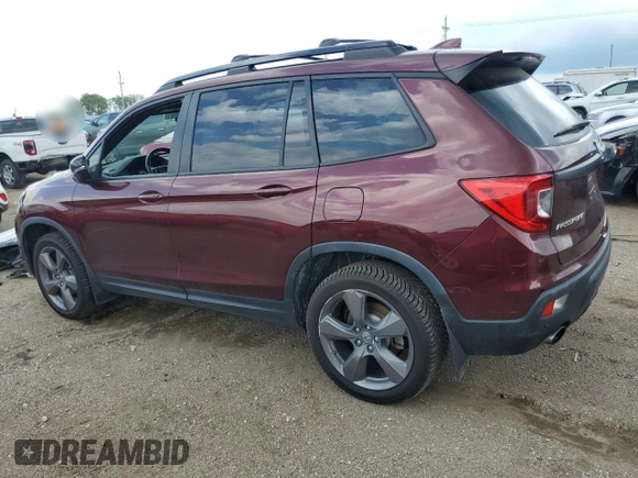 2019 Honda Passport Touring с VIN 5FNYF8H97KB016820, выставлен на аукционе Copart как лот 61562855 с пробегом 41 772 миль миль и Списание • Salvage title. История ставок и продаж доступна на DreamBid. Изображение 2.