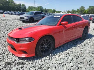 2021 Dodge Charger R/T with VIN 2C3CDXCT0MH553169, listed as a Copart auction lot 55553225 with 90,696 mi miles and Salvage title. Bid and sale history available at DreamBid. Image 1.