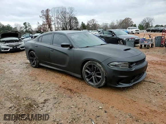 2019 Dodge Charger Scat Pack with VIN 2C3CDXGJ8KH638590, listed as a Copart auction lot 84241704 with 104,354 mi miles and Salvage Title. Bid and sale history available at DreamBid. Image 11.