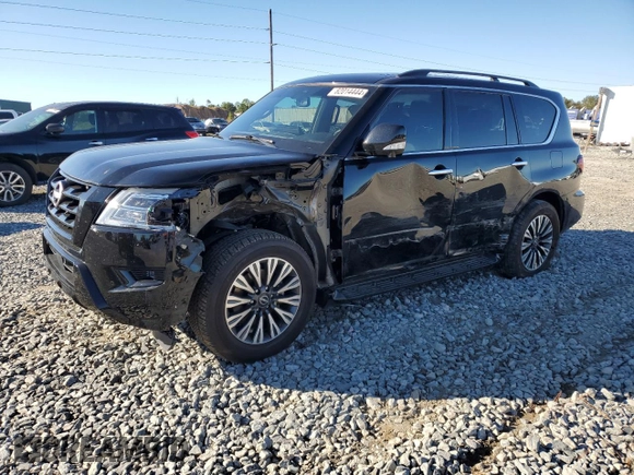 2022 Nissan Armada SL with VIN JN8AY2BA3N9392221, listed as a Copart auction lot 82014444 with 40,244 mi miles and Salvage Title. Bid and sale history available at carsss.com. Image 1.