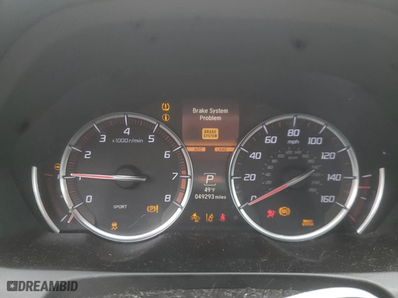 2018 Acura TLX w/A-SPEC Pkg with VIN 19UUB2F64JA012068, listed as a Copart auction lot 49648905 with 49,293 mi miles and Salvage Title. Bid and sale history available at carsss.com. Image 9.