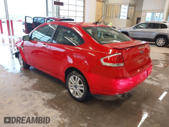 2008 Ford Focus SE with VIN 1FAHP33N08W131841, listed as a IAAI auction lot 41455262 with 100,314 mi miles. Bid and sale history available at carsss.com. Image 3.